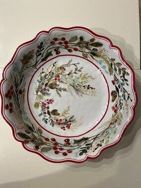 Certified International Christmas Gatherings Melamine Serving Bowl